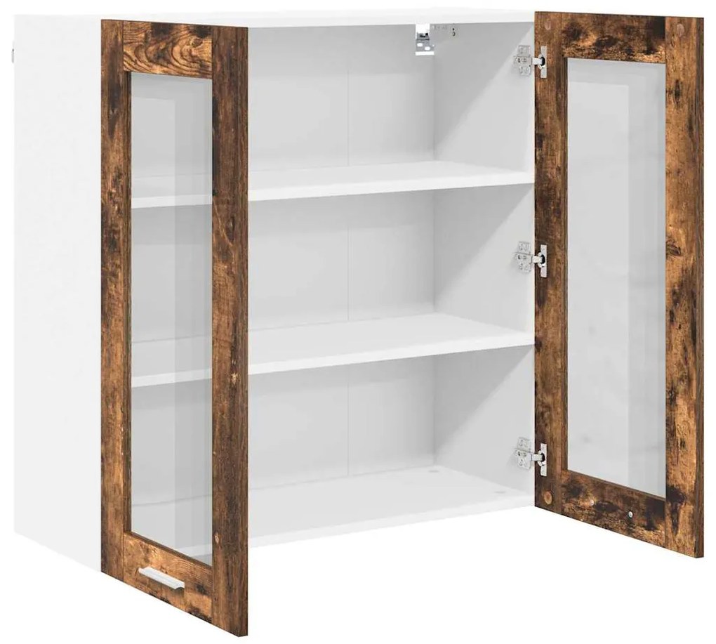 vidaXL Κρεμαστό ντουλάπι με αποθήκευση Καπνιστό Δρύς 80 x 31 x 80 εκ.