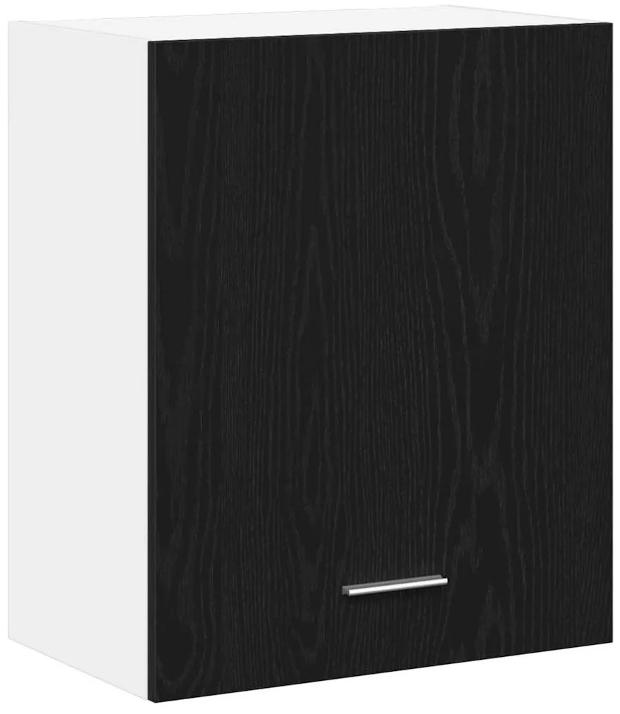 vidaXL Κρεμαστό ντουλάπι με ράφι Lyon 2 pcs Μαύρη Οξυά 50 x 31 x 60 εκ