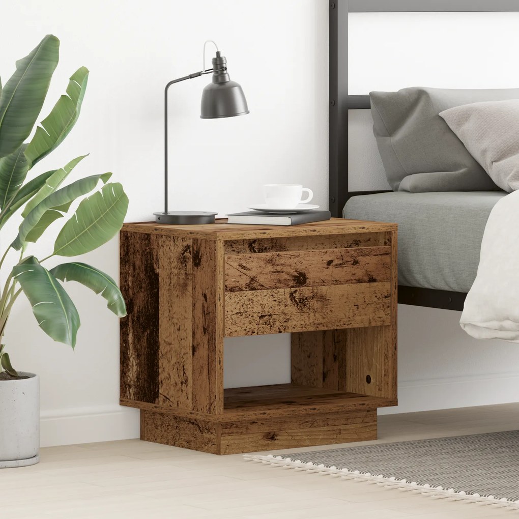 vidaXL Κομοδίνο Παλιού Ξύλου 45x34x44 εκ. Κατασκευασμένο από Ξύλο