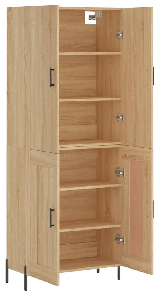 vidaXL Ντουλάπι Sonoma δρυς 69,5 x 34 x 180 εκ. από Επεξεργασμένο Ξύλο