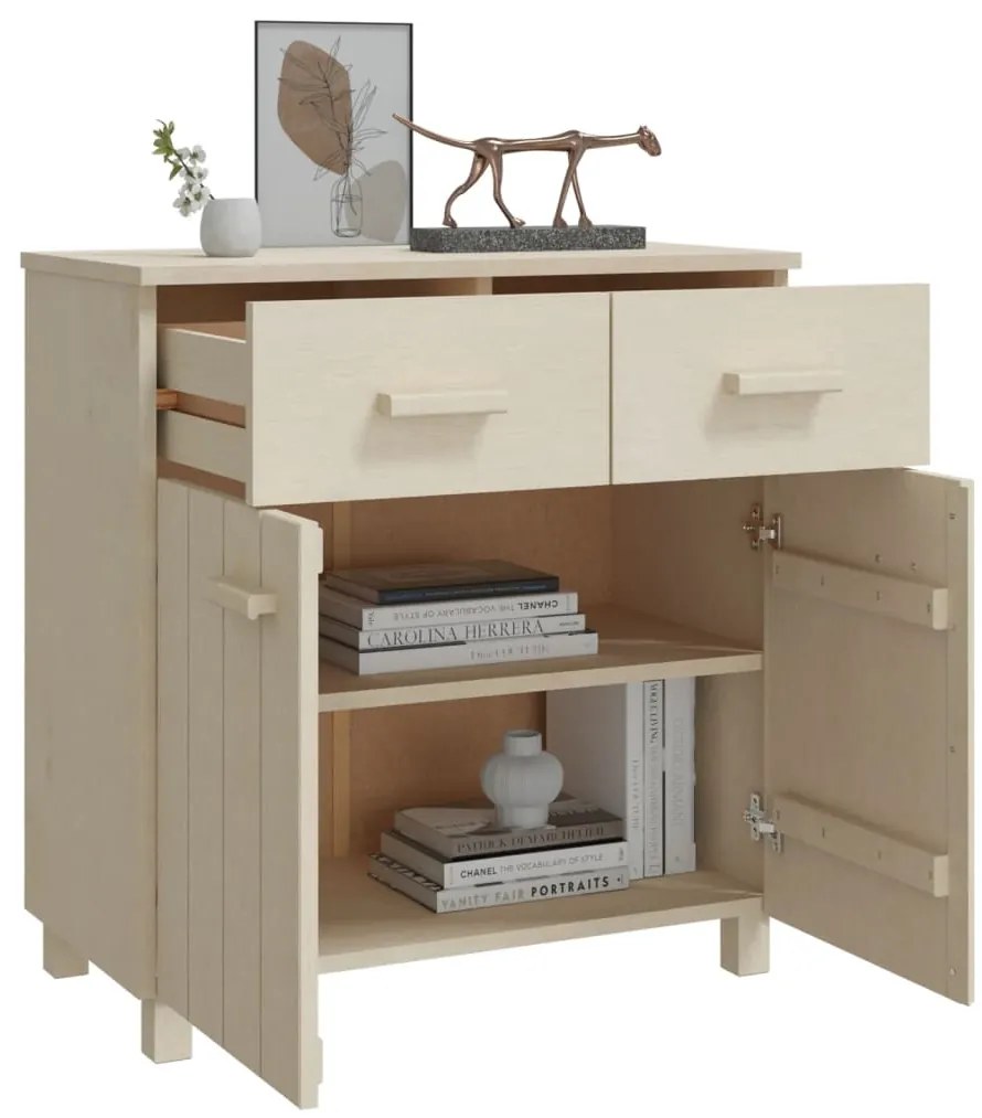 vidaXL Συρταριέρα HAMAR Καφέ Μελί 79 x 40 x 80 εκ. Μασίφ Ξύλο Πεύκου
