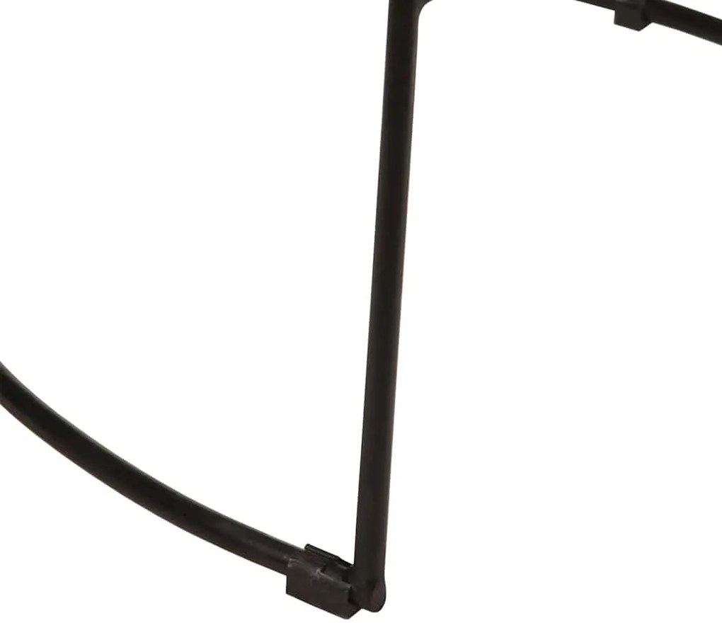 Bar Stools 2 τεμάχια Μαύρο 49x43x103 cm Στερεό ξύλο Mango 4013515