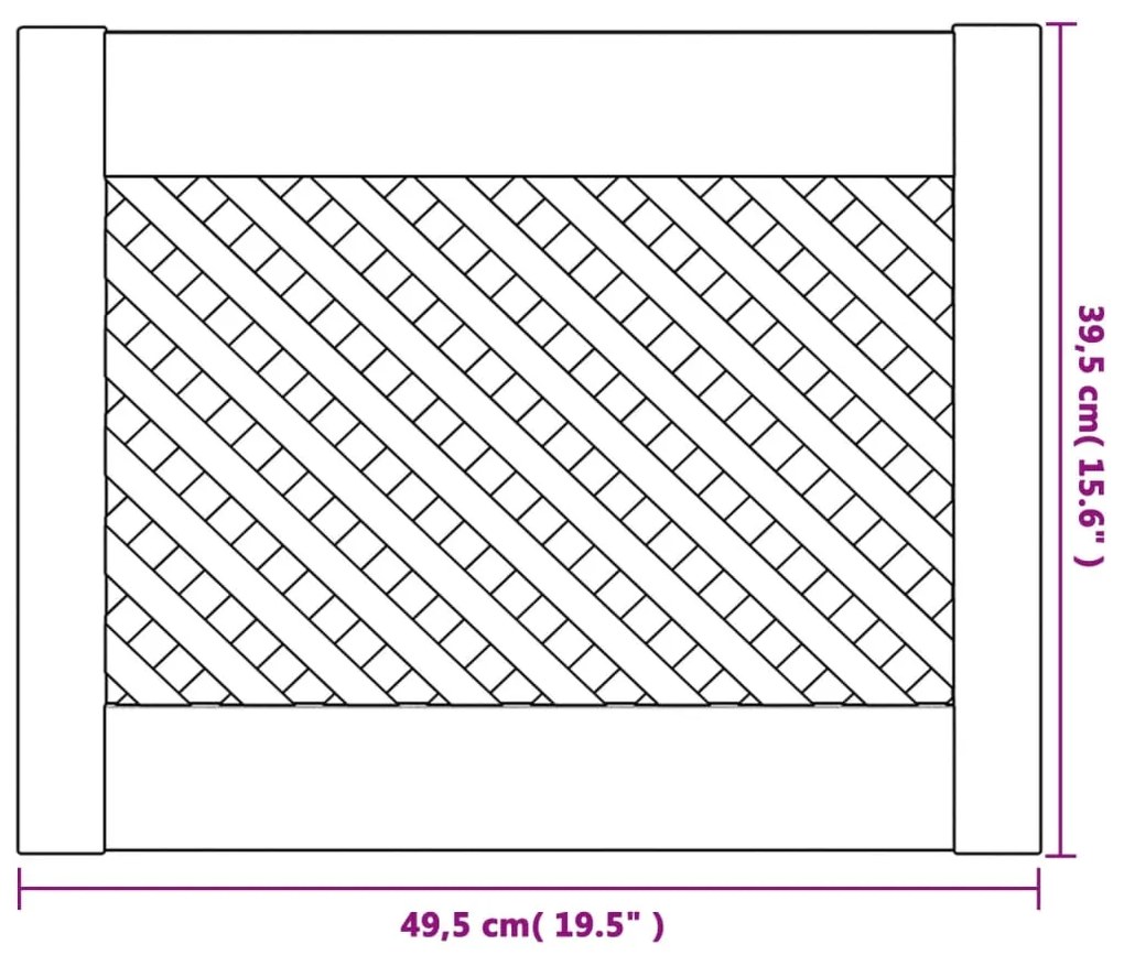 vidaXL Πορτάκια με Πλέγμα 2 Τεμ. 49,5x39,5 εκ. από Μασίφ Ξύλο Πεύκου