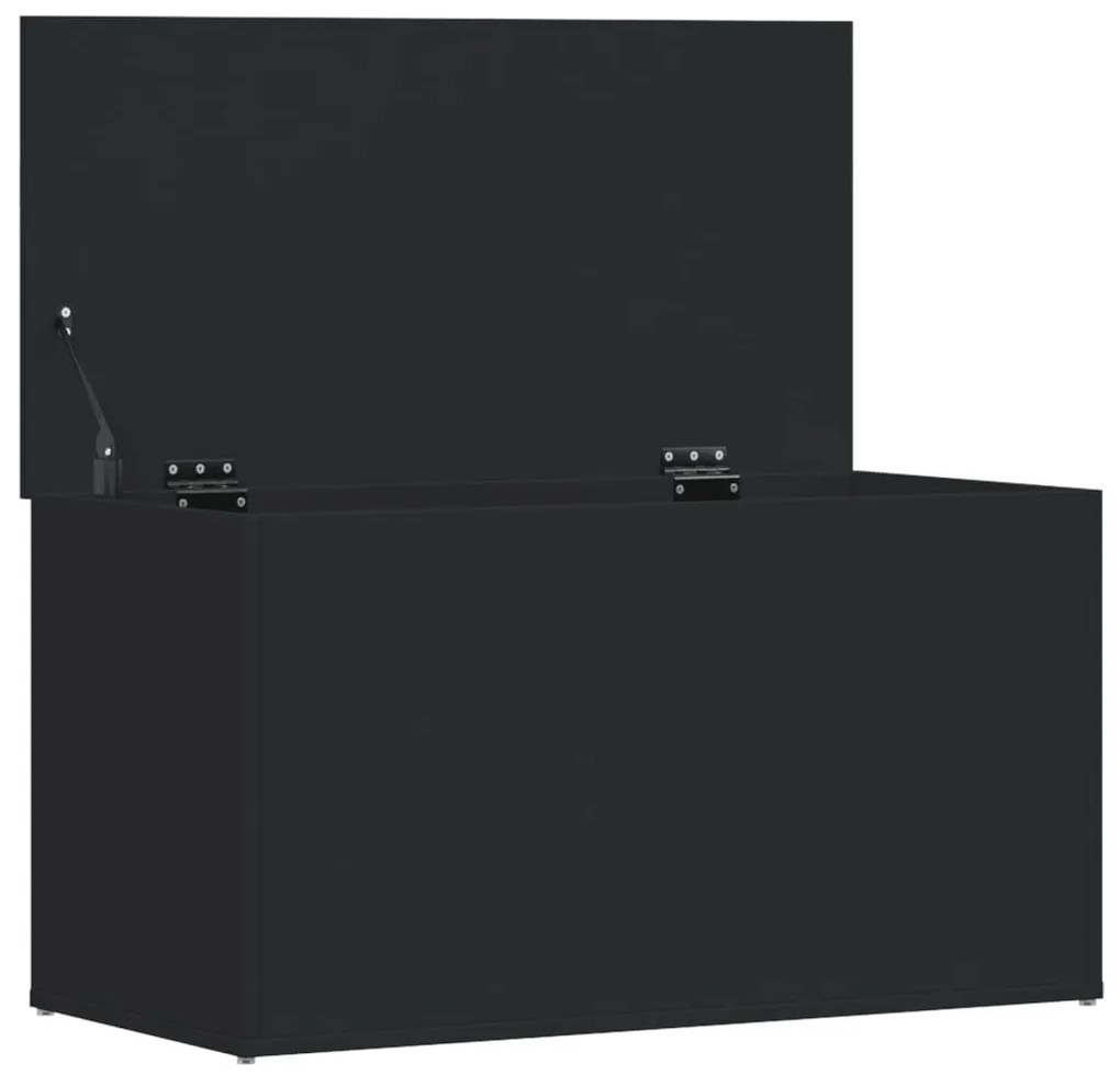 vidaXL Μπαούλο Αποθήκευσης Μαύρο 84 x 42 x 46 εκ. Επεξεργασμένο Ξύλο
