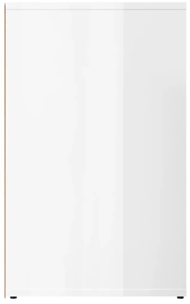 vidaXL Ντουλάπι Γυαλιστερό Λευκό 80 x 40 x 65 εκ. Επεξεργασμένο Ξύλο