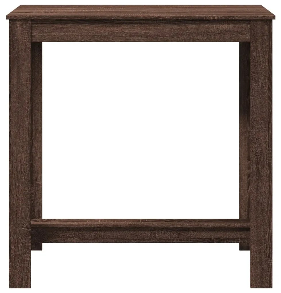 vidaXL Τραπέζι Μπαρ Καφέ Δρυς 102x50x103,5εκ. Επεξεργ. Ξύλο