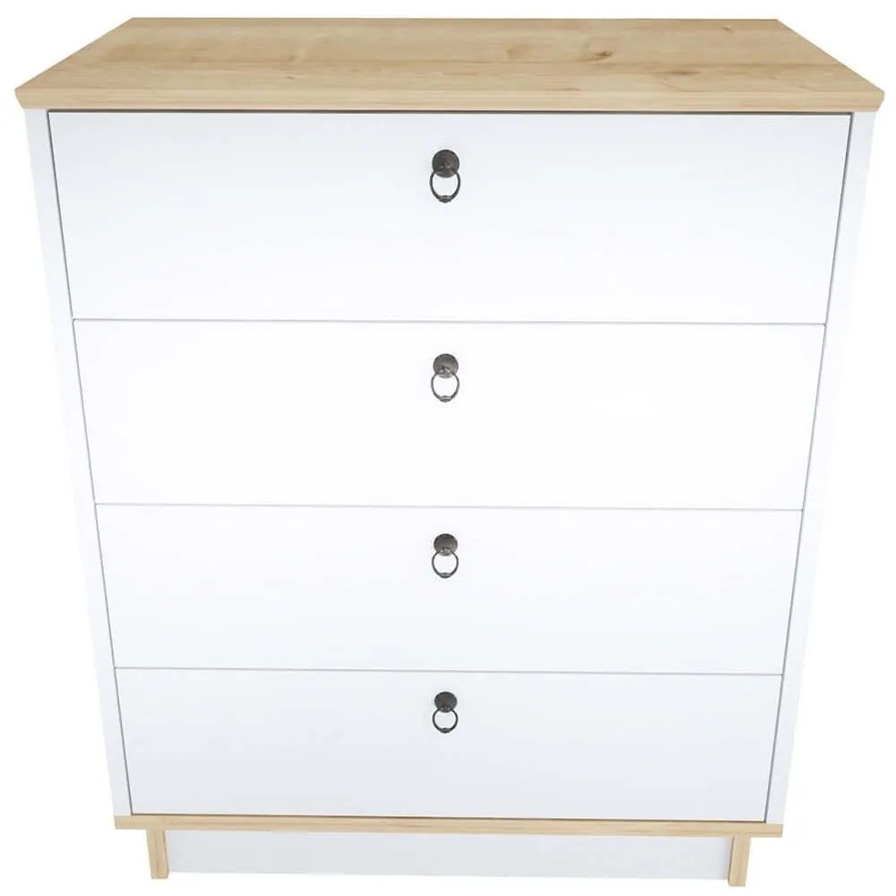 Συρταριέρα Sahra 875ZNA4563 72x42x83,1cm White-Oak