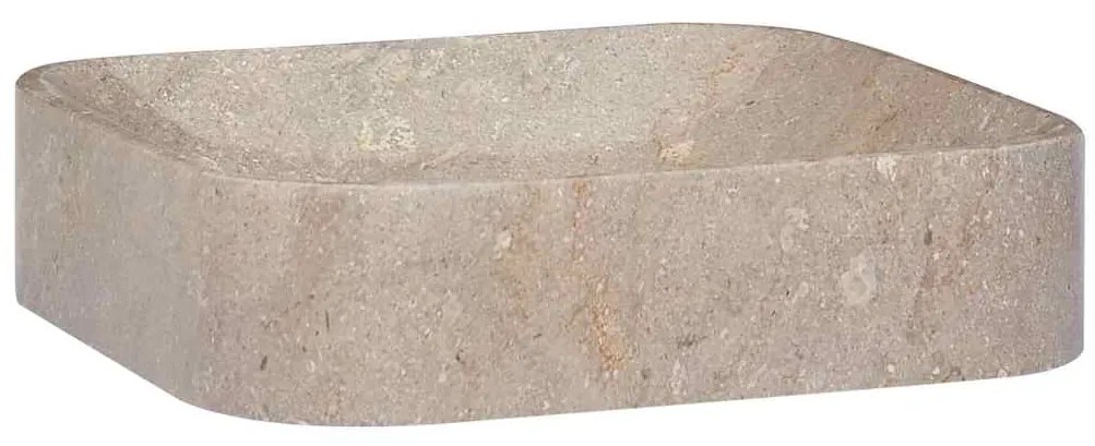 vidaXL Νιπτήρας Γκρι 40 x 40 x 10 εκ. Μαρμάρινος