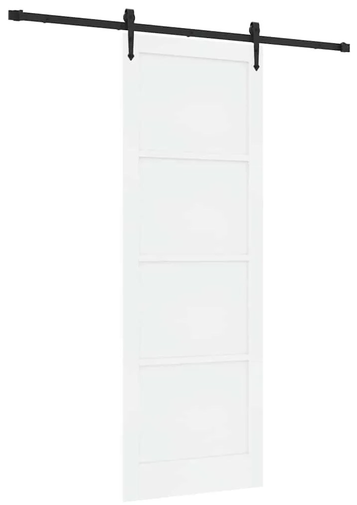 vidaXL Συρόμενη Πόρτα Λευκό και μαύρο 83 x 232 εκ.
