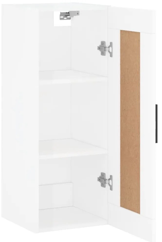 vidaXL Ντουλάπι Τοίχου Γυαλιστερό Λευκό 34,5 x 34 x 90 εκ. Επεξ. Ξύλο