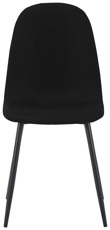 Καρέκλα Bella μαύρο ύφασμα με πόδι μαύρο μέταλλο 43.5x52x89εκ 4αδα 43.5x52x89 εκ.
