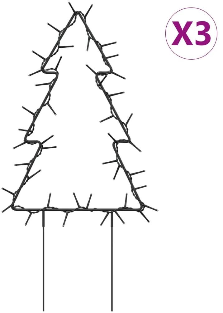 vidaXL Φωτάκια Χριστουγεννιάτικα Δέντρο με Ακίδες 3 τεμ. 50 LED 30 εκ.