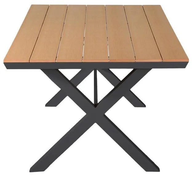 Τραπέζι FL6510 Fylliana Αλουμινίου Polywood Γκρί 180x100x75 εκ. 180x100x75 εκ.