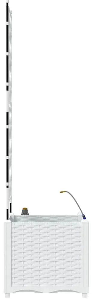 vidaXL Ζαρντινιέρες κήπου Λευκό 40 x 40 x 142 cm Ατσάλι