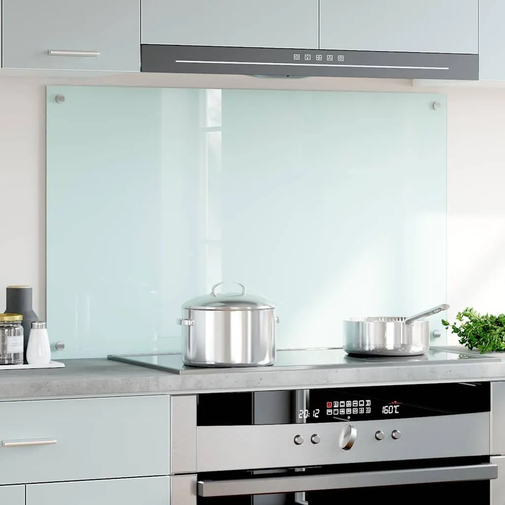 vidaXL Πλάτη Κουζίνας Λευκή 100 x 60 εκ. από Ψημένο Γυαλί