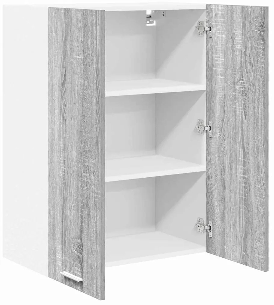 vidaXL Κρεμαστό ντουλάπι με αποθήκευση Γκρίζο Σονομα 60 x 31 x 80 εκ.