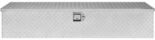VEVOR Heavy Duty Aluminum Truck Bed Tool Box, Diamond Plate Tool Box with Side Handle and Lock Keys, Storage Tool Box Chest Box Organizer for Pickup, Truck Bed, RV, Trailer, 48&quot;x15&quot;x15&quot;, Silver