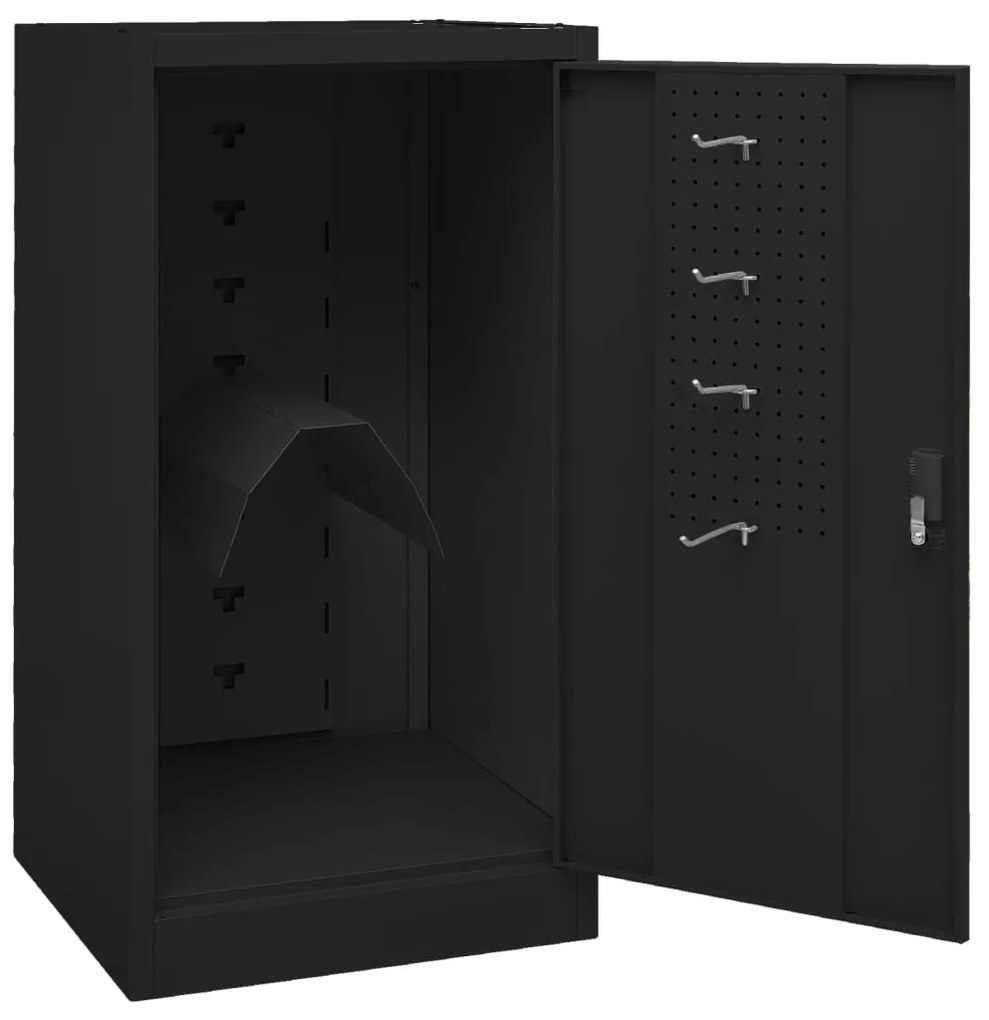 vidaXL Ντουλάπα για Σέλα Μαύρη 53 x 53 x 105 εκ. Ατσάλινη
