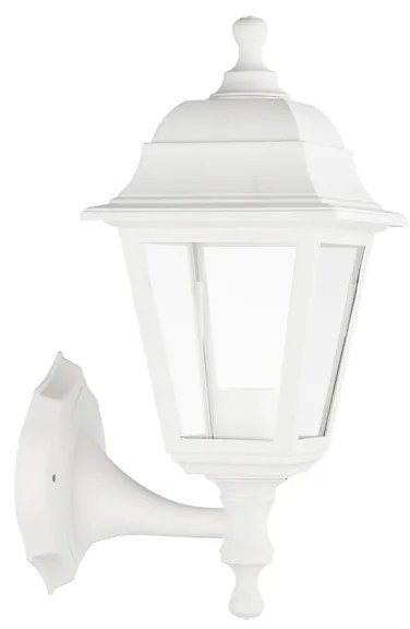 4S PLASTIC WALL GARDEN WHITE LUMINAIRE E27 IP44 ACA PLGP1W