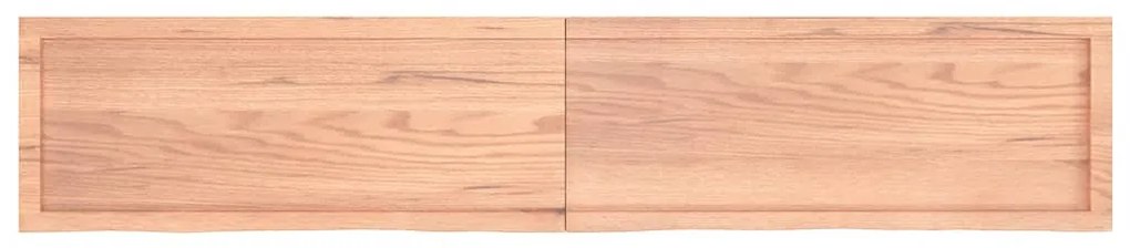 vidaXL Ράφι Τοίχου Ανοιχτό Καφέ 200x40x(2-6)εκ. Επεξ. Μασίφ Ξύλο Δρυός