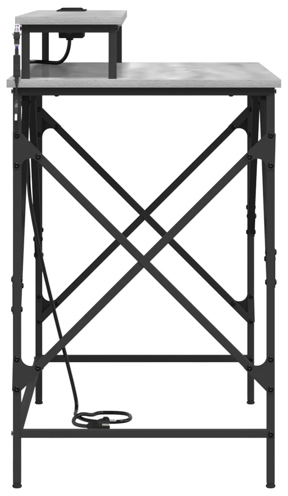 vidaXL Γραφείο Γκρι sonoma 100 x 50 x 86.5 εκ Επεξεργασμένο ξύλο