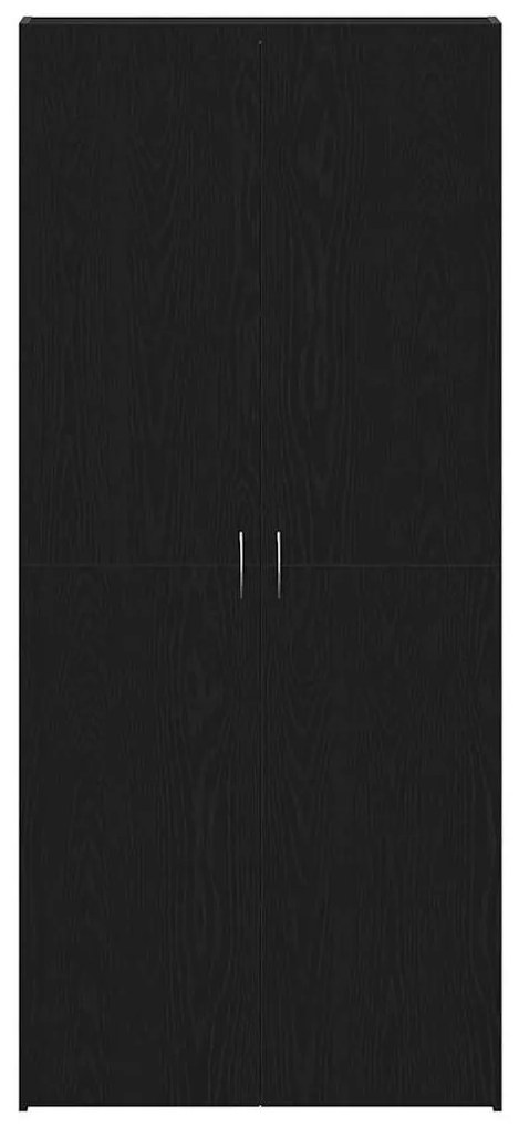 vidaXL Ντουλάπα Παπουτσιών Μαύρο 80 x 35.5 x 180 εκ Επεξεργασμένο ξύλο