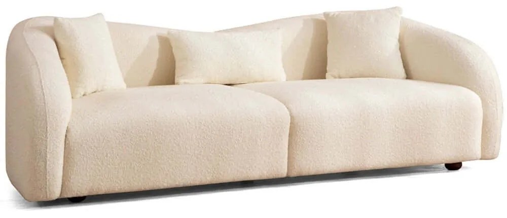 Καναπές Τριθέσιος Venedik 569HLN1136 236x91x76cm Cream