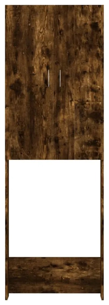 vidaXL Ντουλάπι Πλυντηρίου Καπνιστή Δρυς 64 x 25,5 x 190 εκ.