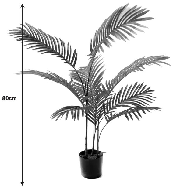 ΔΙΑΚΟΣΜΗΤΙΚΟ ΦΥΤΟ ARECA ΣΕ ΓΛΑΣΤΡΑ INART ΠΡΑΣΙΝΟ PP Υ80ΕΚ