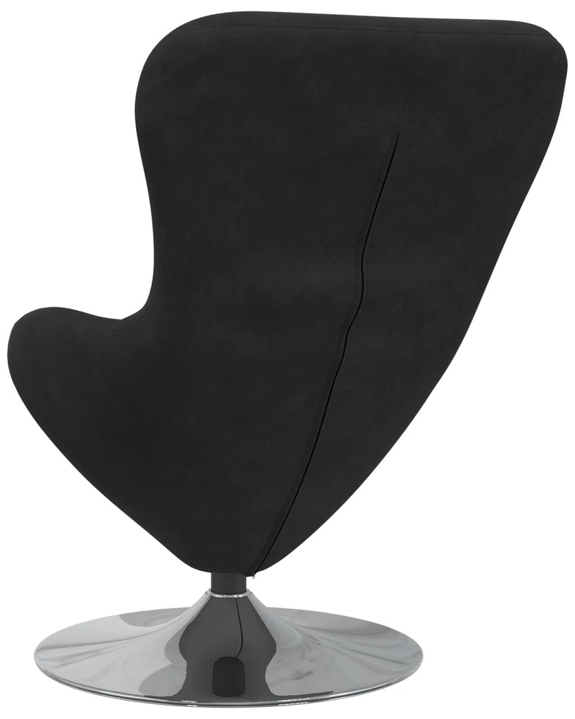 vidaXL Πολυθρόνα Αυγού Black Velvet