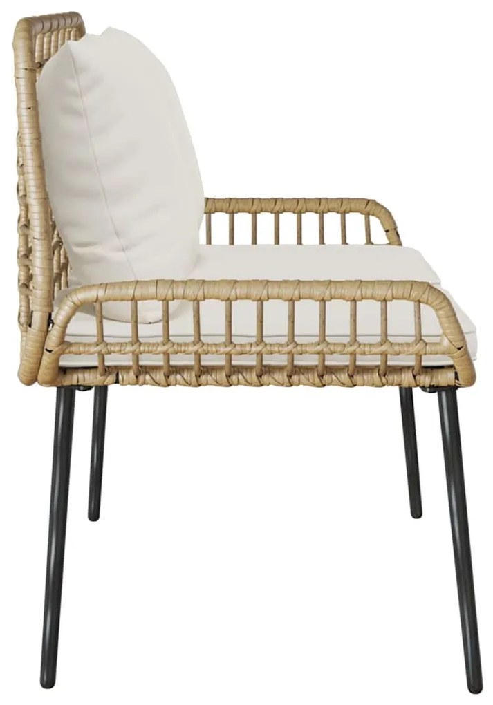 vidaXL Παγκάκι κήπου Καφέ και Κρέμα συνθετικό ρατάν