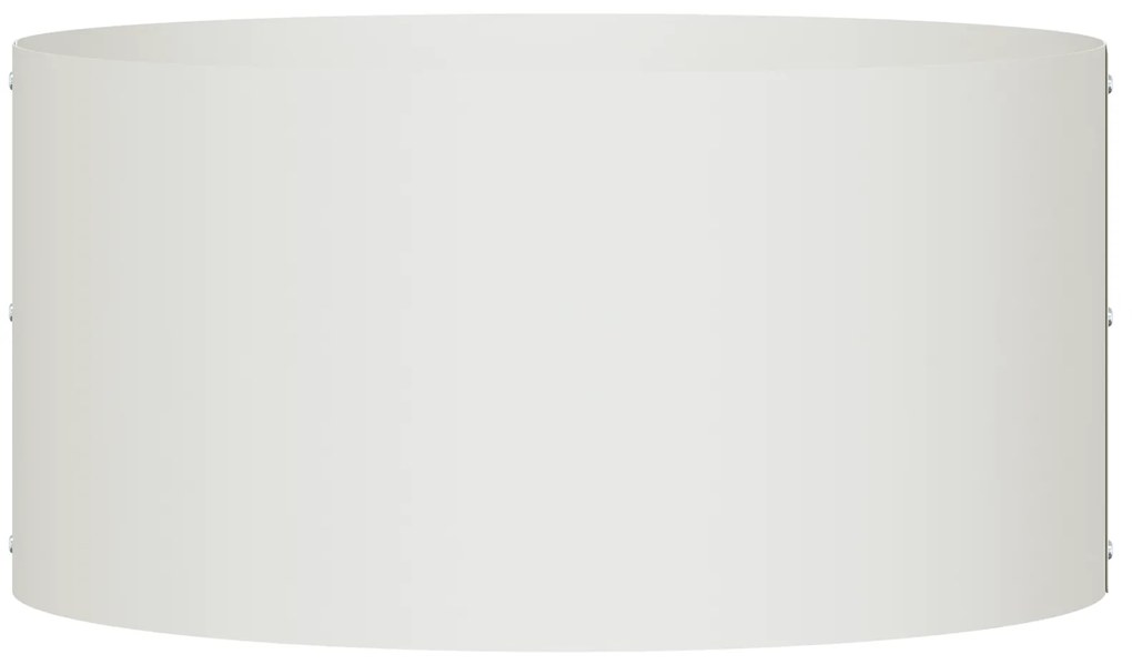 vidaXL Γλάστρα Κήπου Λευκό 40 x 40 x 20 cm Ατσάλι