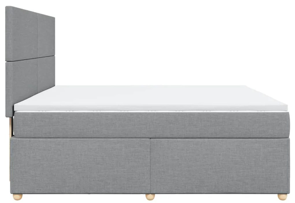 ΚΡΕΒΑΤΙ BOXSPRING ΜΕ ΣΤΡΩΜΑ ΑΝΟΙΧΤΟ ΓΚΡΙ 180X200 ΕΚ. ΥΦΑΣΜΑΤΙΝΟ 3291352