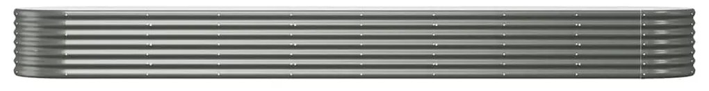 vidaXL Ζαρντινιέρα Γκρι 368x80x36 εκ. Γαλβανισμένος χάλυβας