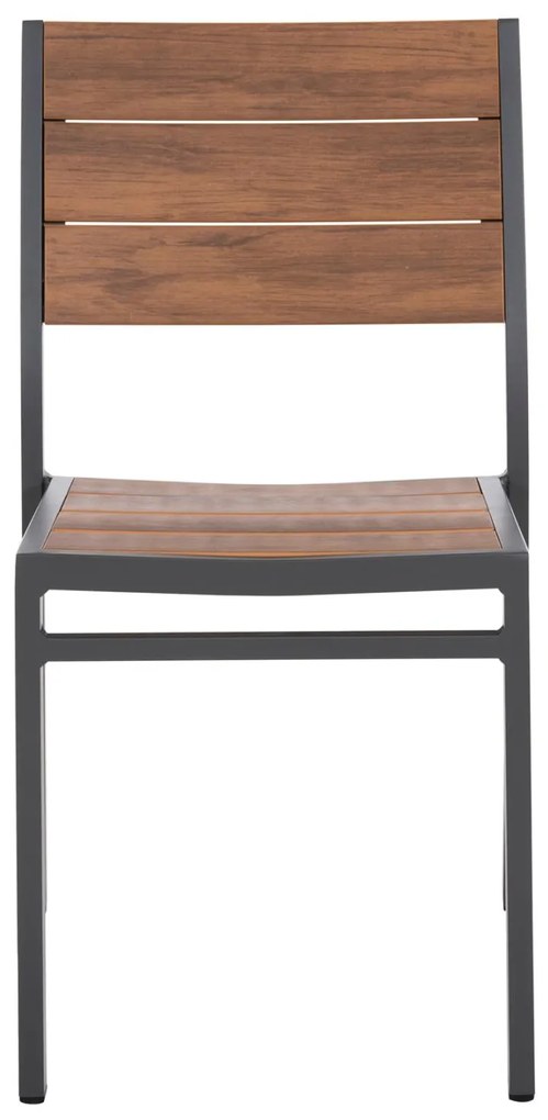 Καρέκλα SAGA C6063.02 Αλουμινίου Σκούρη Γκρί με Polywood 46x52x86Υεκ. 46x52x86 εκ.