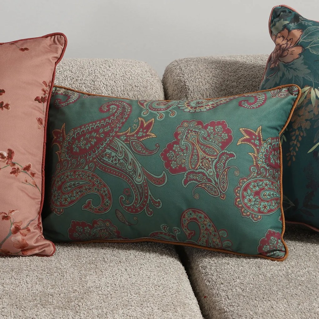 Βελουτέ Διακοσμητικό Μαξιλάρι (35x50) Nef-Nef Homeware Ladova Petrol