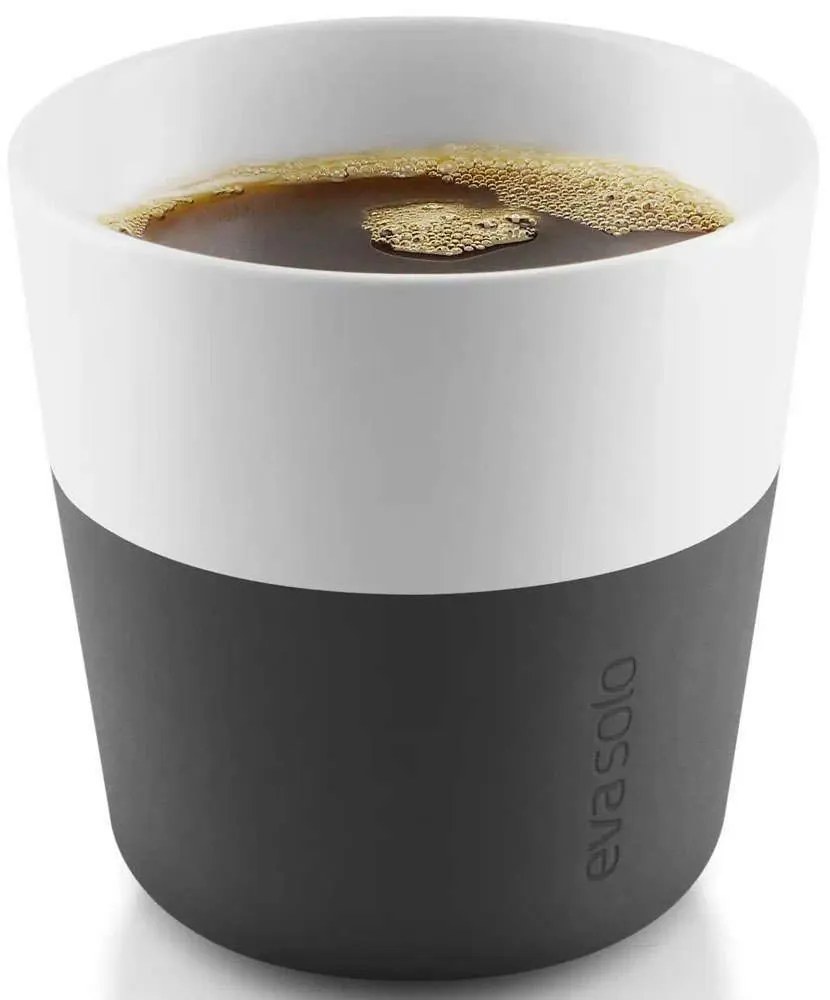Φλυτζάνια Lungo Πορσελάνινα (Σετ 2Τμχ) 501002 230ml Black Eva Solo Porcelain,Silicon