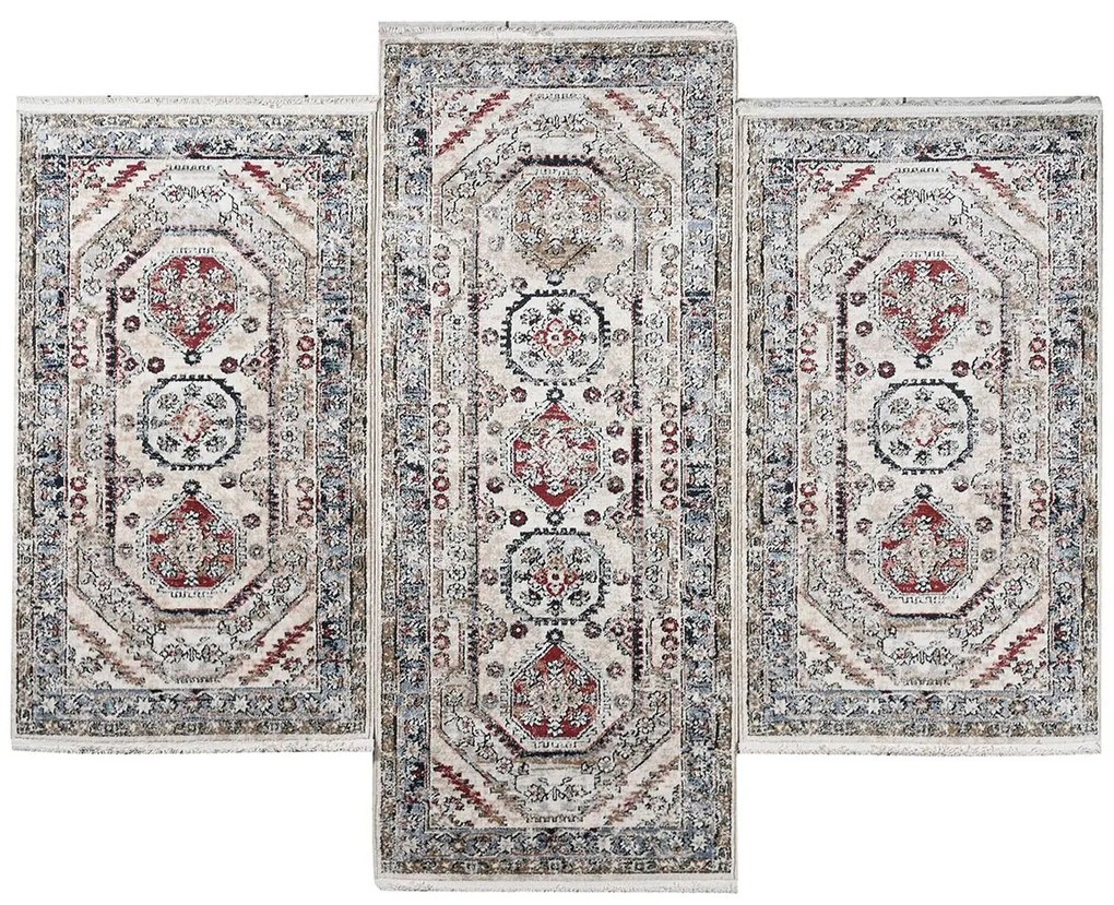 Χαλιά Κρεβατοκάμαρας (Σετ 3τμχ) Polcarpet Allegra Valencia 888 Rose Cream