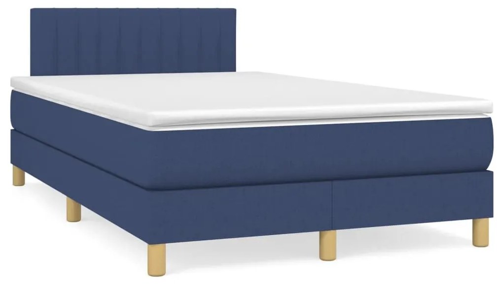 ΚΡΕΒΑΤΙ BOXSPRING ΜΕ ΣΤΡΩΜΑ ΜΠΛΕ 120X190 ΕΚ. ΥΦΑΣΜΑΤΙΝΟ 3269792