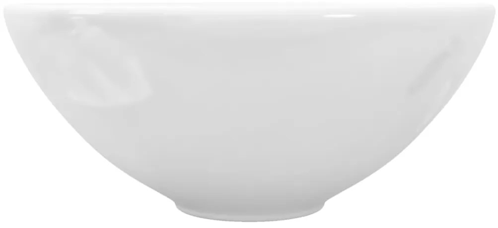 Νιπτήρας Μπάνιου Στρογγυλός Λευκός Κεραμικός