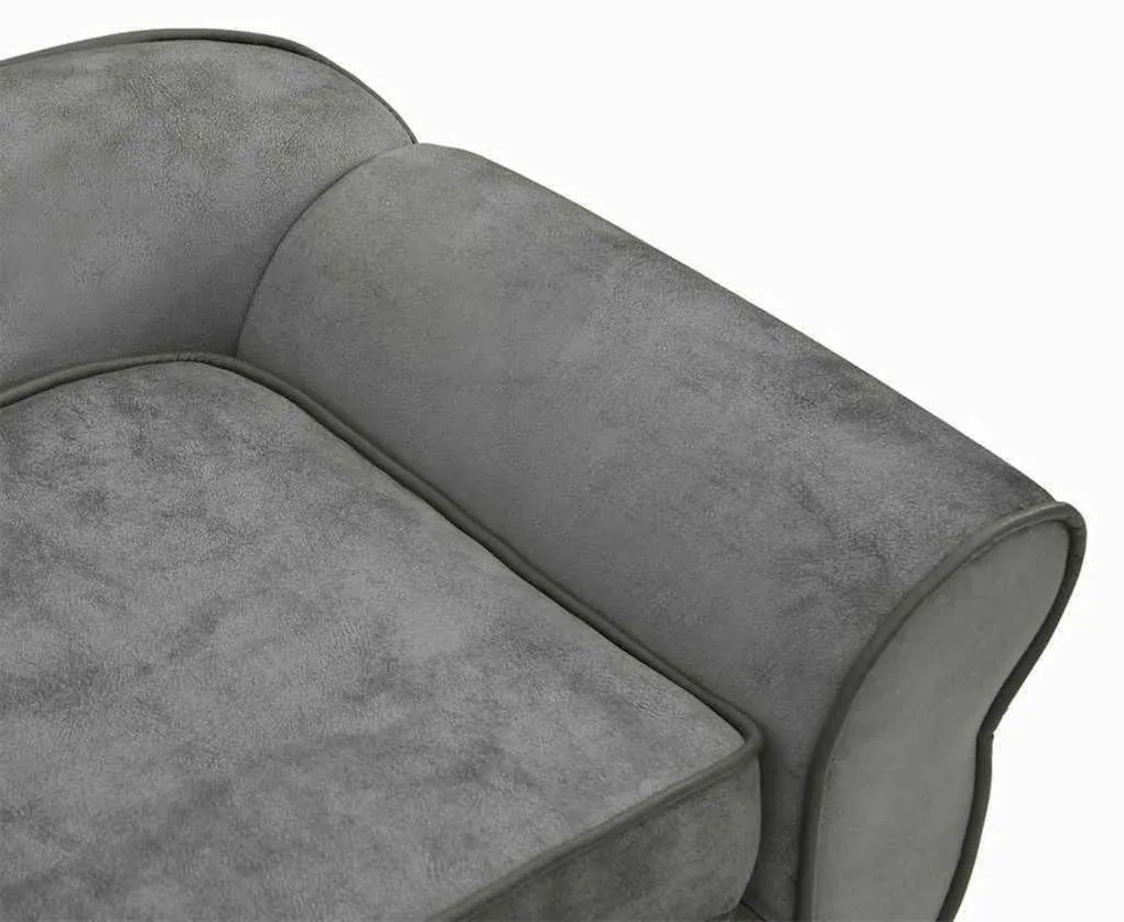 vidaXL Καναπές - Κρεβάτι Σκύλου Σκούρο Γκρι 72 x 45 x 30 εκ. Βελουτέ