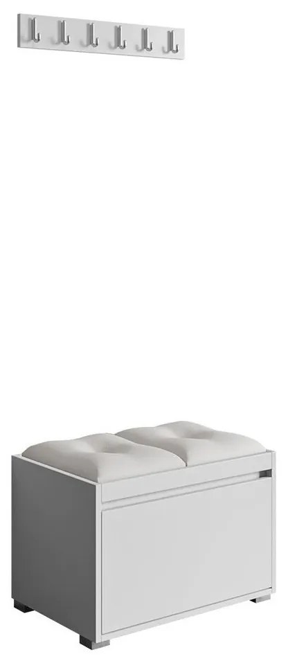 Σετ διαδρόμου Trenton 133, 65x34cm, 17 kg, Οικολογικό δέρμα, Πλαστικοποιημένη μοριοσανίδα, Τοίχου, Εντοιχισμένη | Epipla1.gr