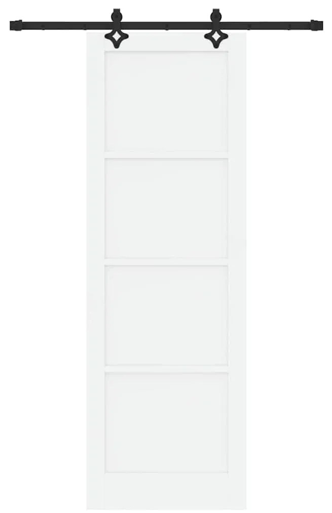 vidaXL Σετ Συρόμενης Πόρτας ORKDAL Λευκό και μαύρο 78 x 232 cm