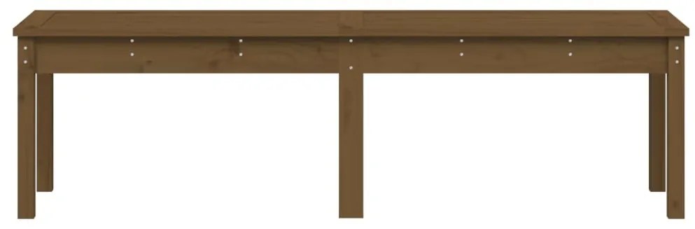 vidaXL Πάγκος Κήπου Διθέσιος Μελί 159,5x44x45 εκ. Μασίφ Ξύλο Πεύκου