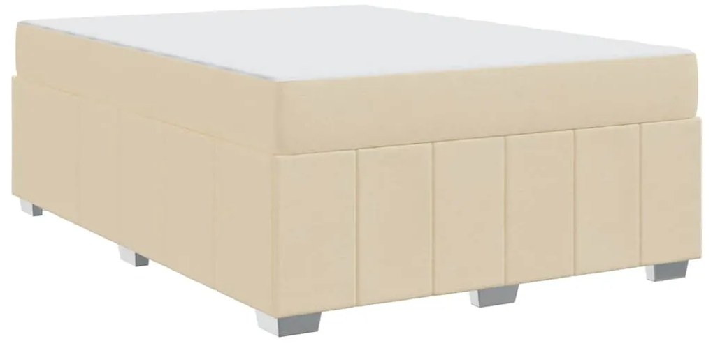 vidaXL Σκελετός Κρεβατιού Κρεμ 160 x 200 cm ύφασμα