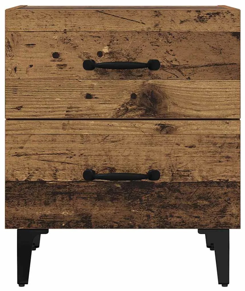 vidaXL Ντουλάπι κρεβατιού με συρτάρι Παλιό ξύλο 40 x 35 x 47,5 εκ