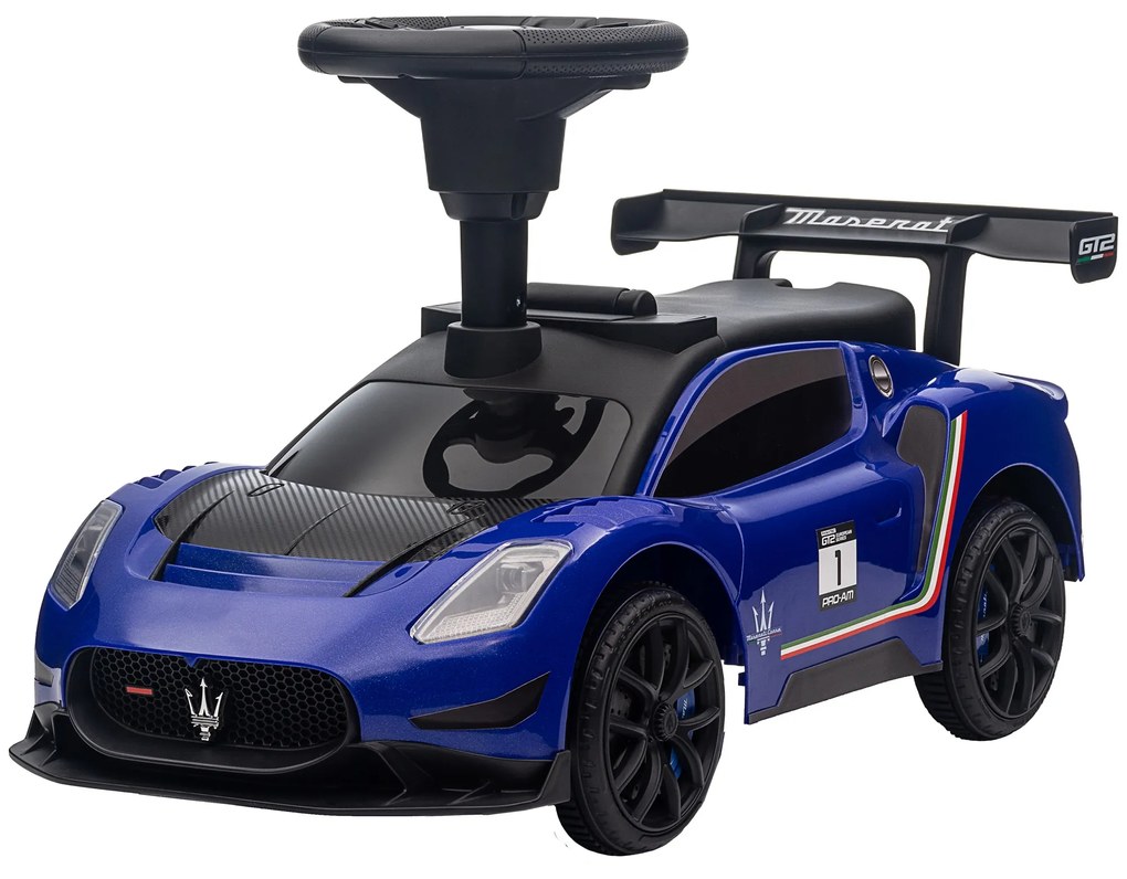 AIYAPLAY Αυτοκίνητο-Πατίνι, Άδεια Οχήματος, διαδραστικά κουμπιά κόρνας και μουσικής, πλαστικό και ατσάλι, μπλε, 65 x 29 x 37 εκ.
