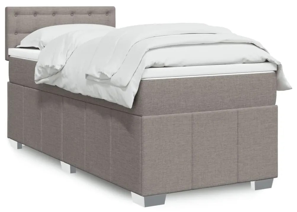 ΚΡΕΒΑΤΙ BOXSPRING ΜΕ ΣΤΡΩΜΑ TAUPE 90X200 ΕΚ. ΥΦΑΣΜΑΤΙΝΟ 3286969