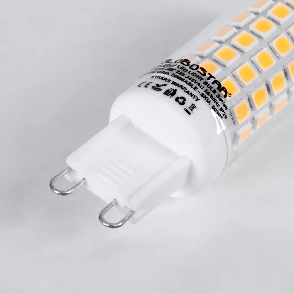 GloboStar® 60392 Λάμπα LED G9 4W 544lm 360° AC 220-240V IP20 Φ1.86 x Υ6.3cm Θερμό Λευκό 2700K Dimmable - 3 Years Warranty