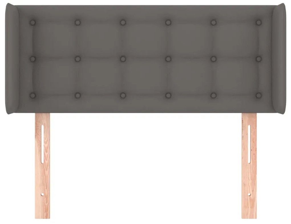 vidaXL Κεφαλάρι με Πτερύγια Γκρι 103x16x78/88 εκ. Συνθετικό Δέρμα